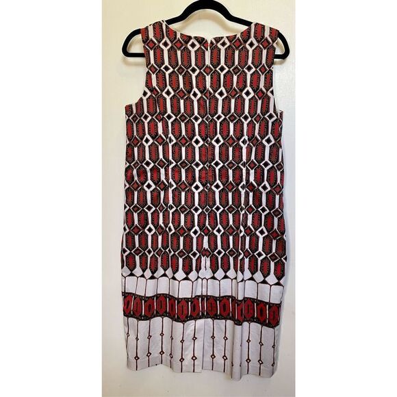 🔴 Talbots Dress Geometric Printed Sleeveless
Shift Dress Size 8 - Picture 9 of 10
